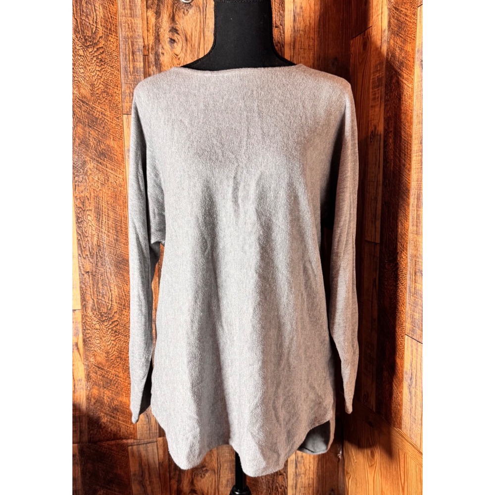 Michael Kors Women's Gray Knit Long Sleeve Tunic Top Casual‎ Everyday